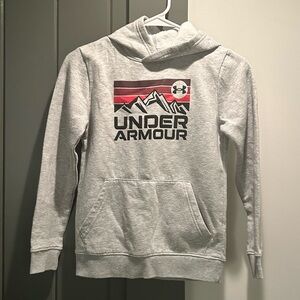 Under Armour Kids Gray Hoodie with Graphic